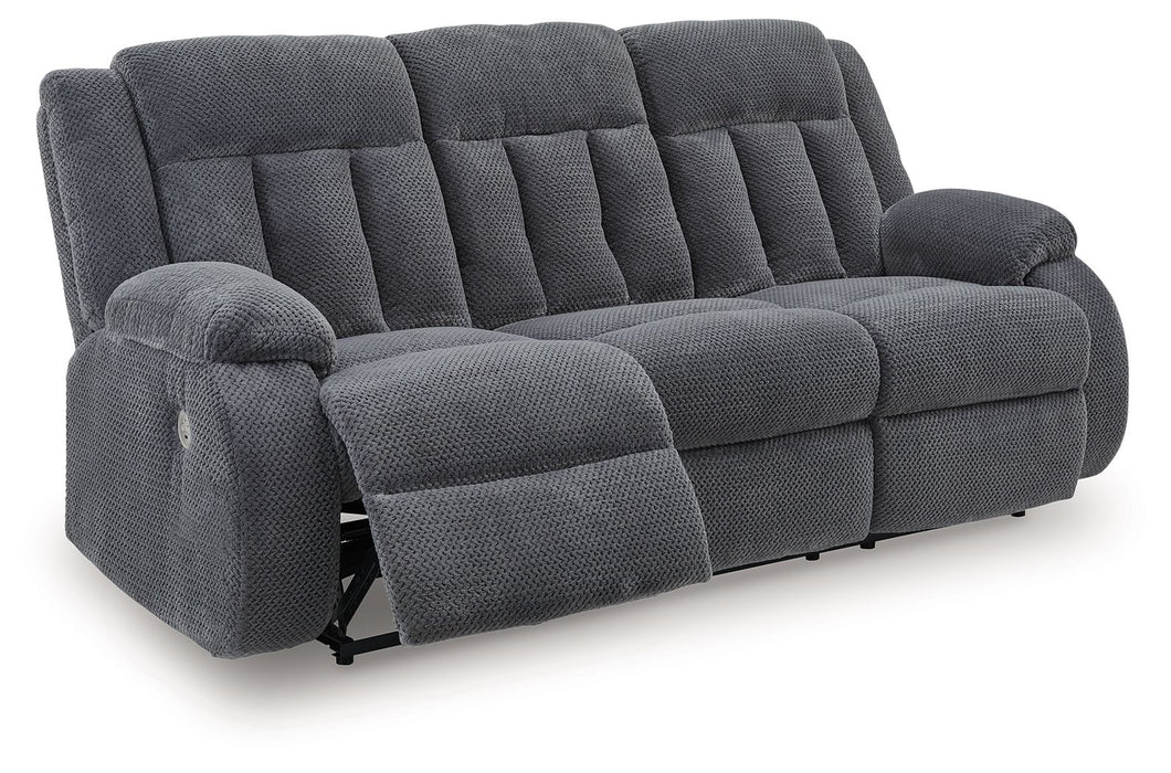 Observation - Steel - Reclining Power Sofa With Drop Down Table