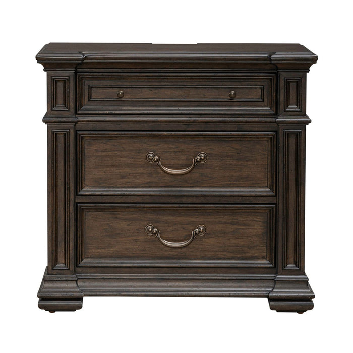 Provence Park - Nightstand With Charging Station - Brown