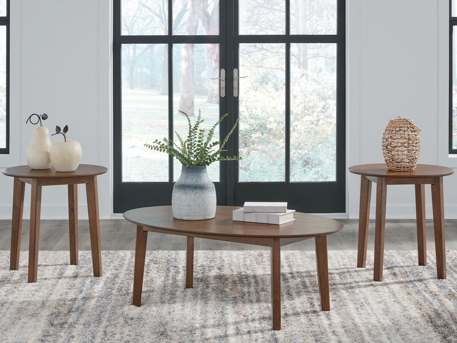 Gordonay - Brown - Occasional Table Set (Set of 3)