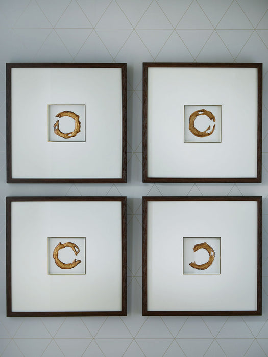 Dallbourne - White / Gold Finish - Wall Art Set (Set of 4)