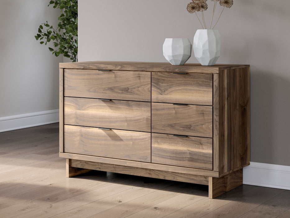Chirason - Brown - Six Drawers Dresser
