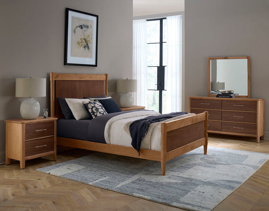 modern dresser and chest set Furniture of America Beau Midcentury 3-Piece Walnut Dresser and 2 Nightstand Bedroom Set
