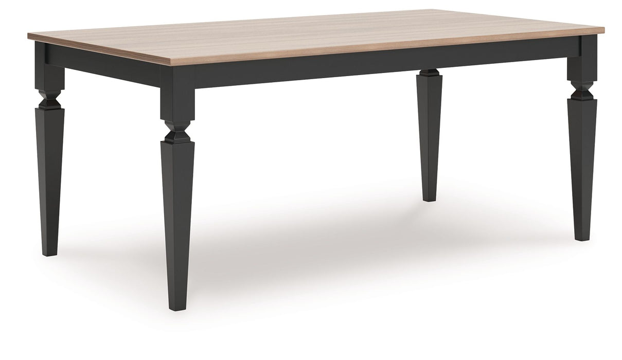 Brenkerton - Grayish Brown / Black - Rectangular Dining Room Table