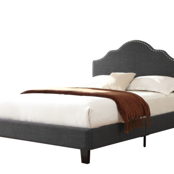 Madison - Upholstered King Bed - Charcoal Gray