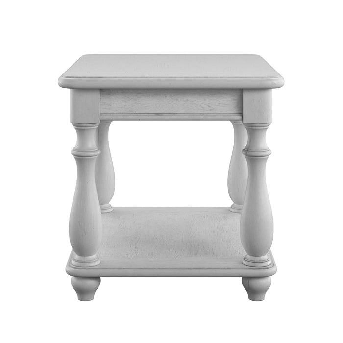 New Haven - Square End Table - Oyster Shell
