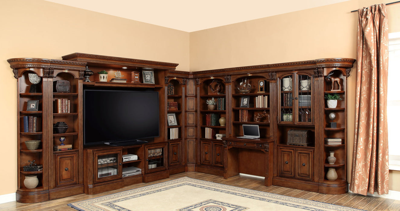 Huntington - Library Desk (2 Piece) - Antique Vintage Pecan