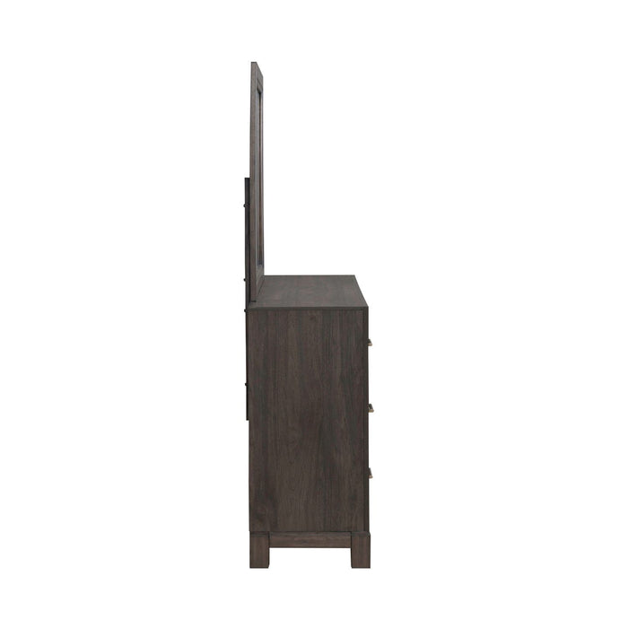 Modern Edge - Dresser & Mirror - Brown