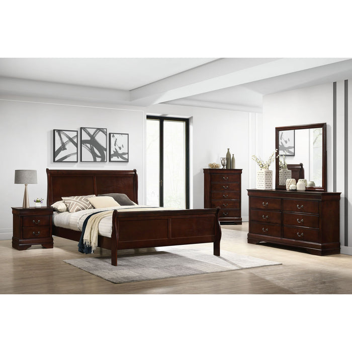 Louis Philippe - Panel Bed