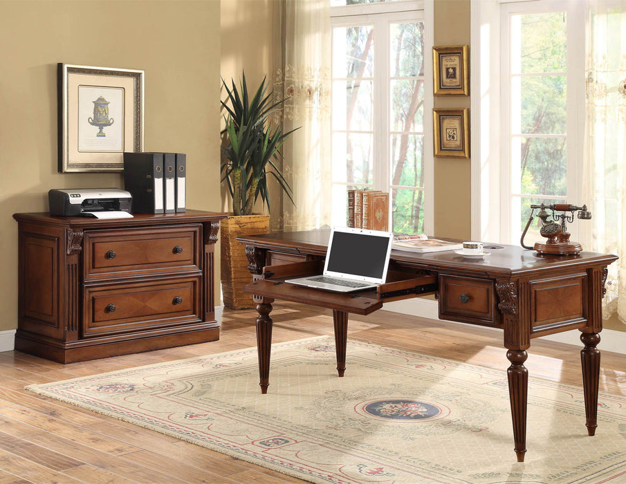 Huntington - 2 Drawer Lateral File - Antique Vintage Pecan