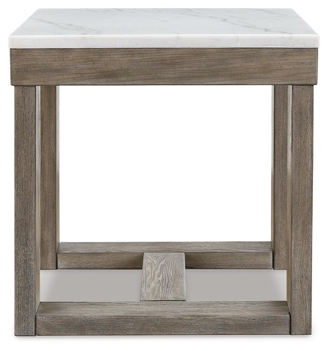 Loyaska - Brown/ivory - Square End Table