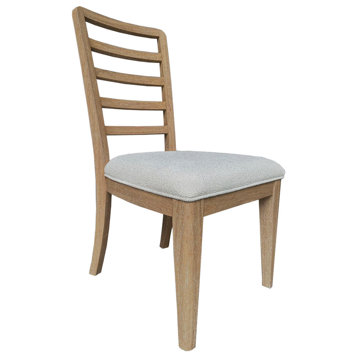 Escape - Ladder Back Dining Chair (Set of 2) - Glazed Natural Oak Mirage Mist