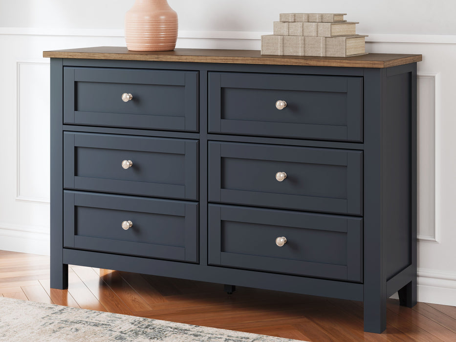 Landocken Brown Blue Dresser