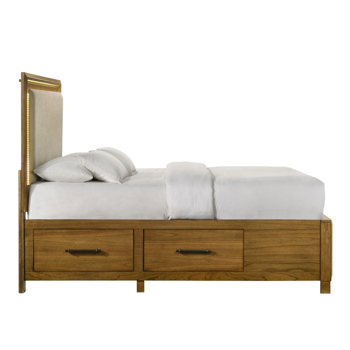Harmony - Storage Bed With LED And Fabric
