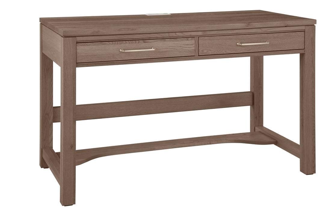 Tide & Timber - 2 Drawer Desk With Multi Charging Outlets - Gray Oak