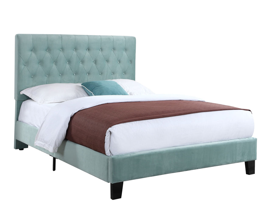 Amelia - Upholstered Queen Bed - Light Blue