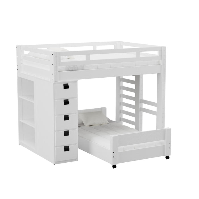 Cali Kids - Complete Basic Loft Bookcase Bed