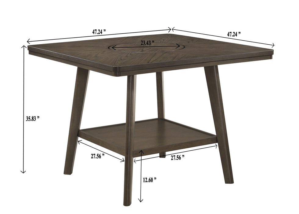 Ember - Counter Height Table - Dark Brown