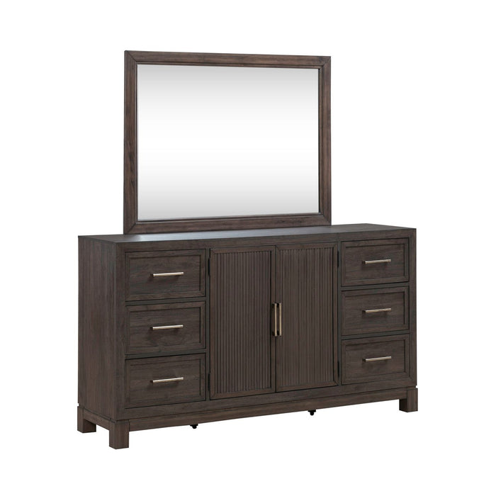 Modern Edge - Dresser & Mirror - Brown