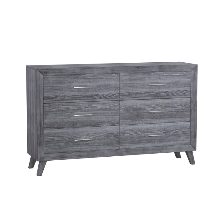 Rappa - 6-Drawer Wood Dresser - Warm Gray