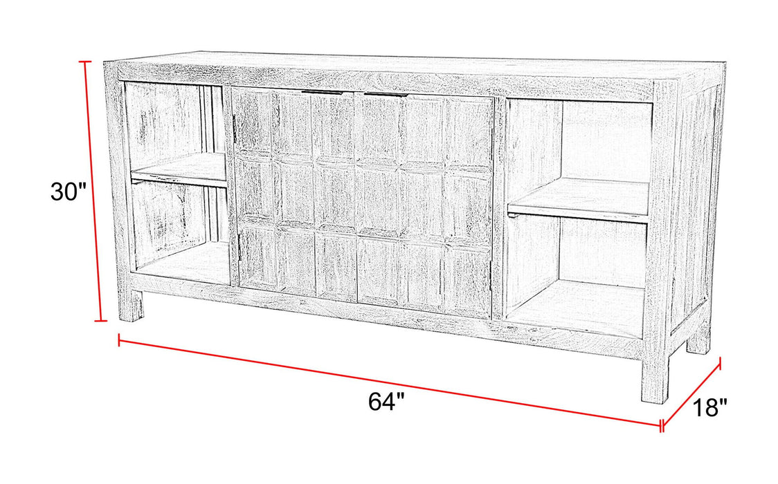 Laguna - 64" Console - Bleached Natural