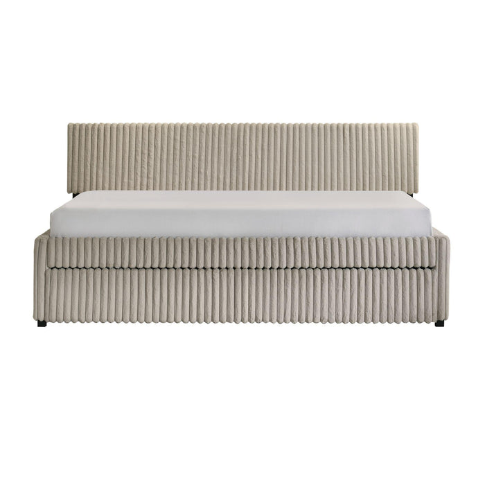 Arden - Twin Daybed With Trundle - Corduroy Beige