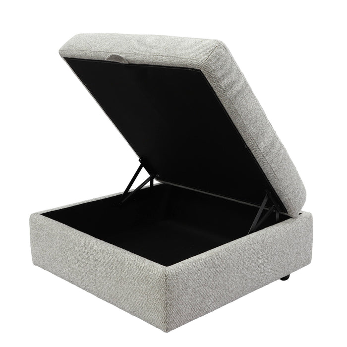 Julianna - Storage Ottoman - Crisp Taupe