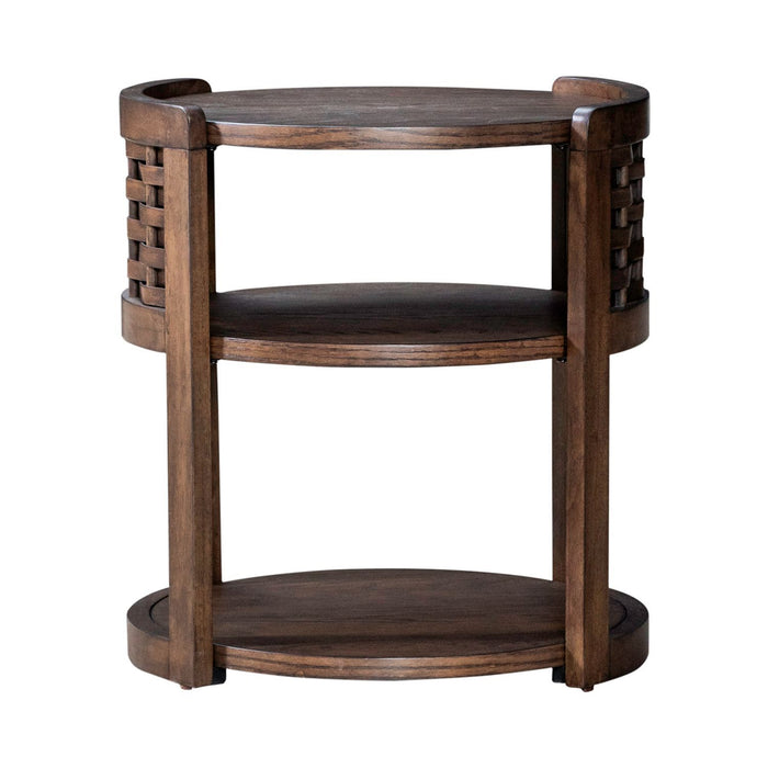 Warren Park - Round End Table - Brown