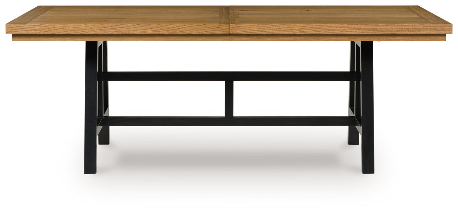 Galliden - Black / Brown - Rectangular Dining Room Extension Table