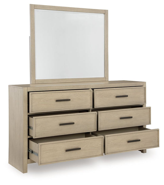 Calmoro - Dresser And Mirror - Gray