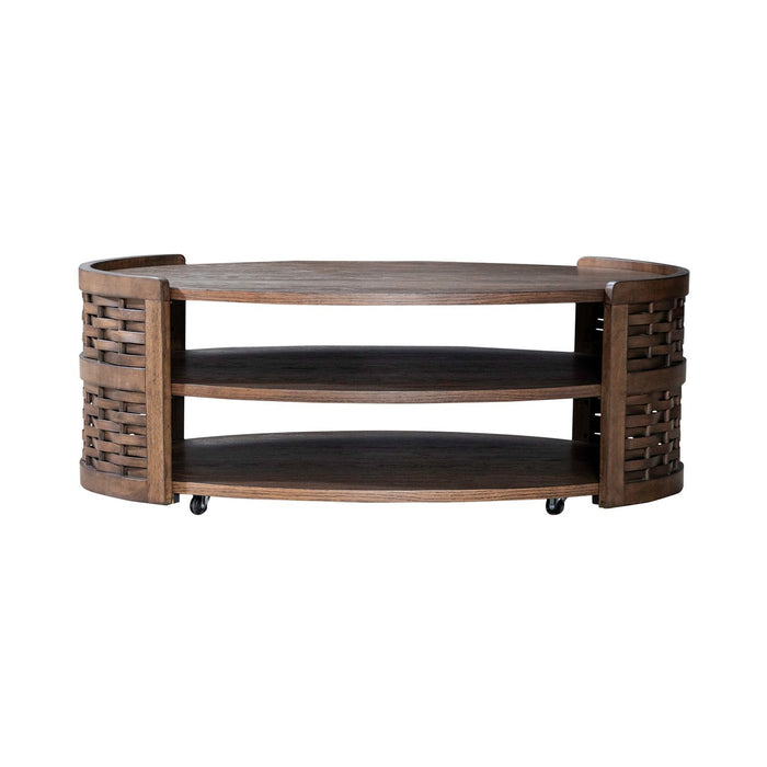 Warren Park - Oval Cocktail Table - Brown