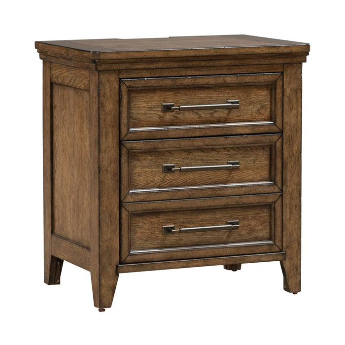 Carolina Park - Nightstand With Charging Station - Brown