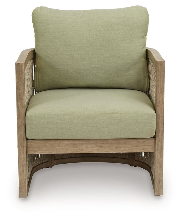 Serena Shores - Beige / Green - Lounge Chair With Cushion (Set of 2)