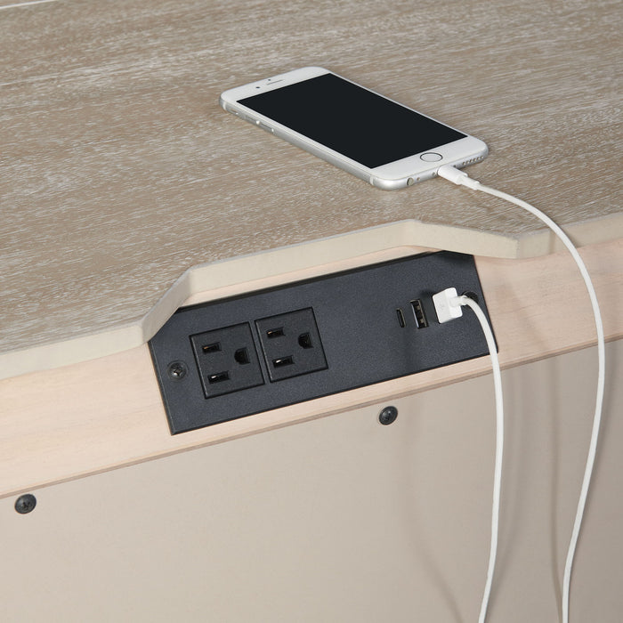 Arcadia - 2-Drawer Nightstand With USB - Gray