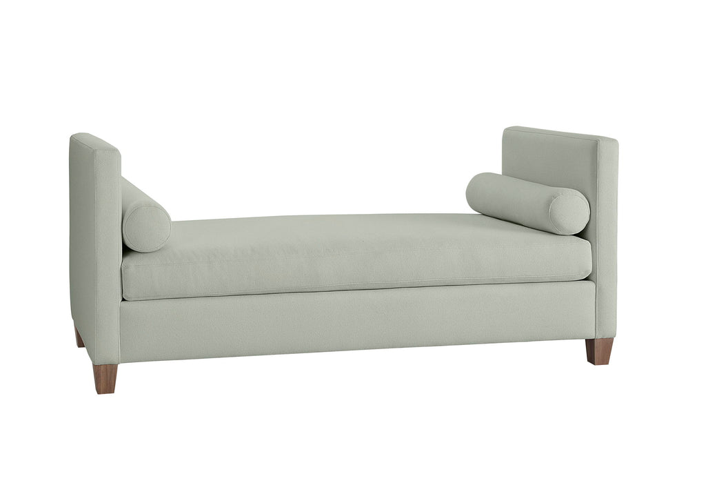 Tide & Timber - Forest Green Upholstery Day Bed With Twin Mattress And 4 Legs - Soft White Maple