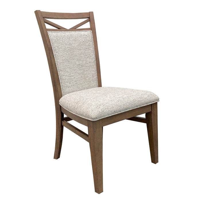 Americana Modern Dining - Rectangular Extendable Dining Table With 6 Upholstered Dining Chairs - Cotton