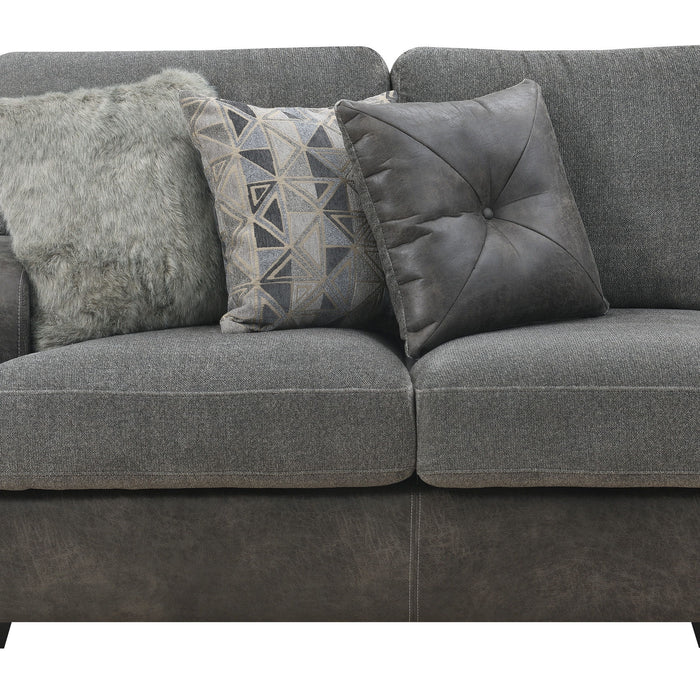 Berlin - 3 Piece Sectional Fabric - Gray & Sanded