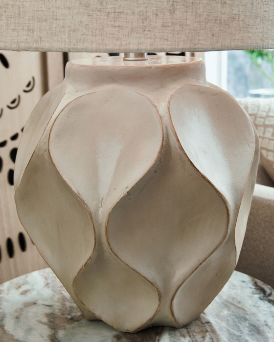 Edselham - Distressed Cream - Paper Table Lamp
