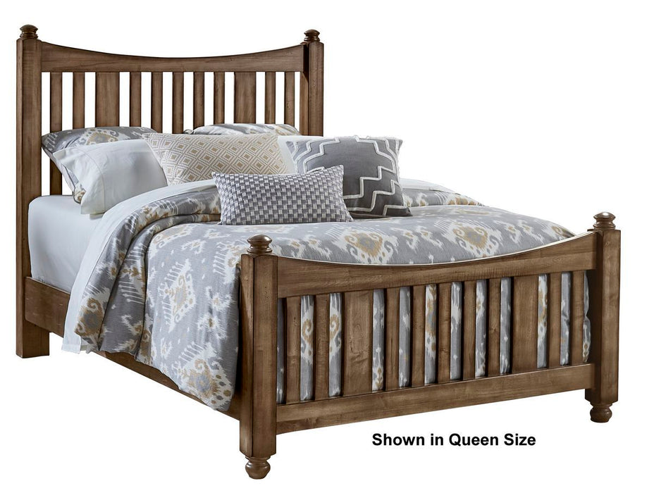 Maple Road - King Slat Poster Bed With Slat Poster Footboard - Maple Syrup