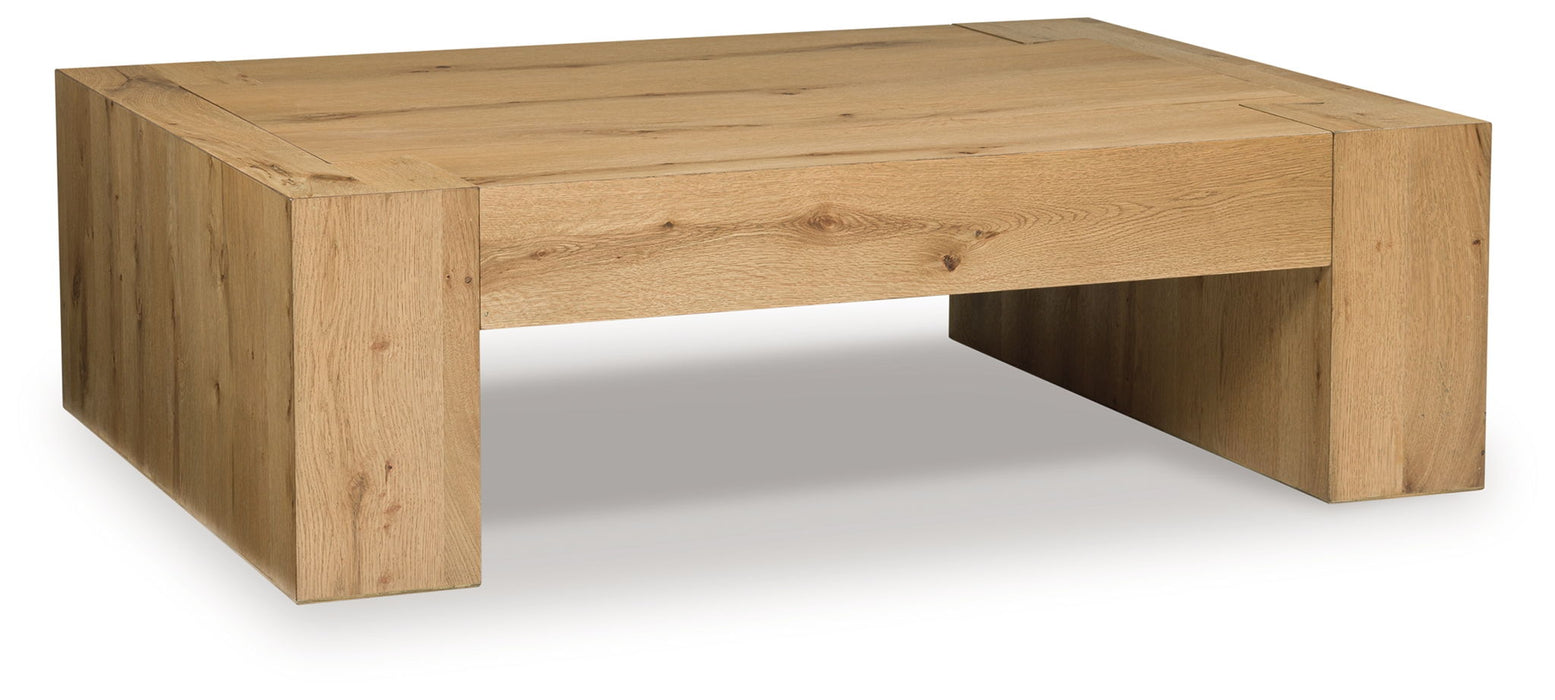 Bracken - Light Brown - Rectangular Cocktail Table