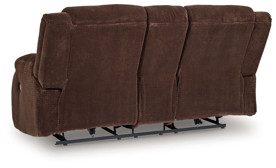 Free Wake - Chocolate - Double Relcining Power Loveseat With Console