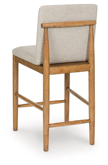 Isanti - Light Brown - Upholstered Barstool (Set of 2)