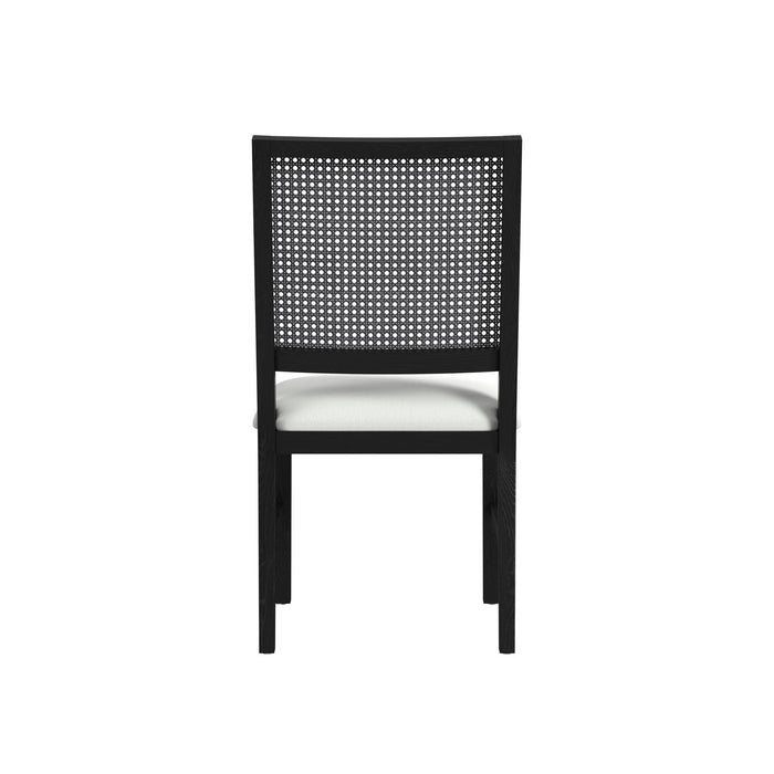Bahama Breeze - Fabric Dining Chair (Set of 2) - White / Black