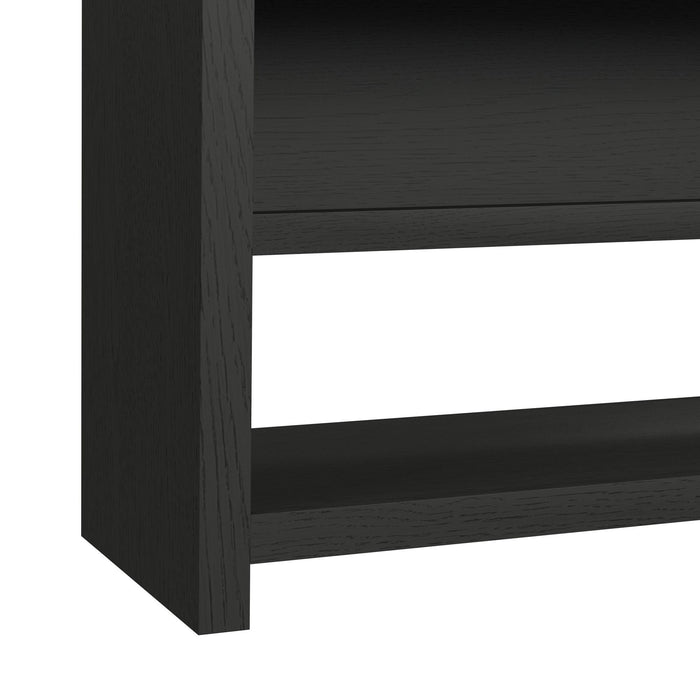 Ridgemont - Sofa Table With Bottom Shelf - Black With Grain