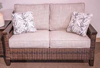 Monterey Point - Dark Brown - Loveseat With Cushion