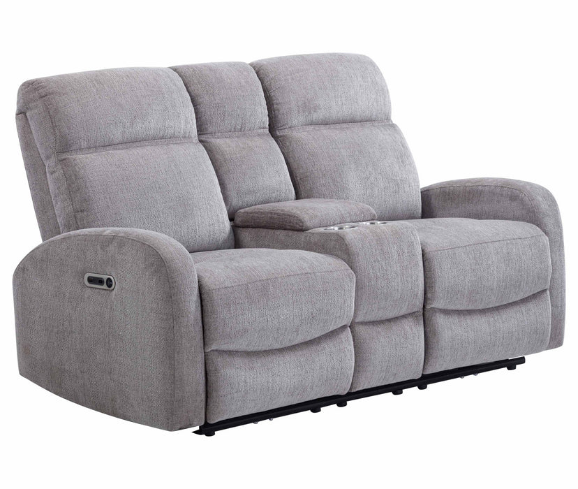 Tuscany - Power Reclining Console Loveseat - Whiskers Nature