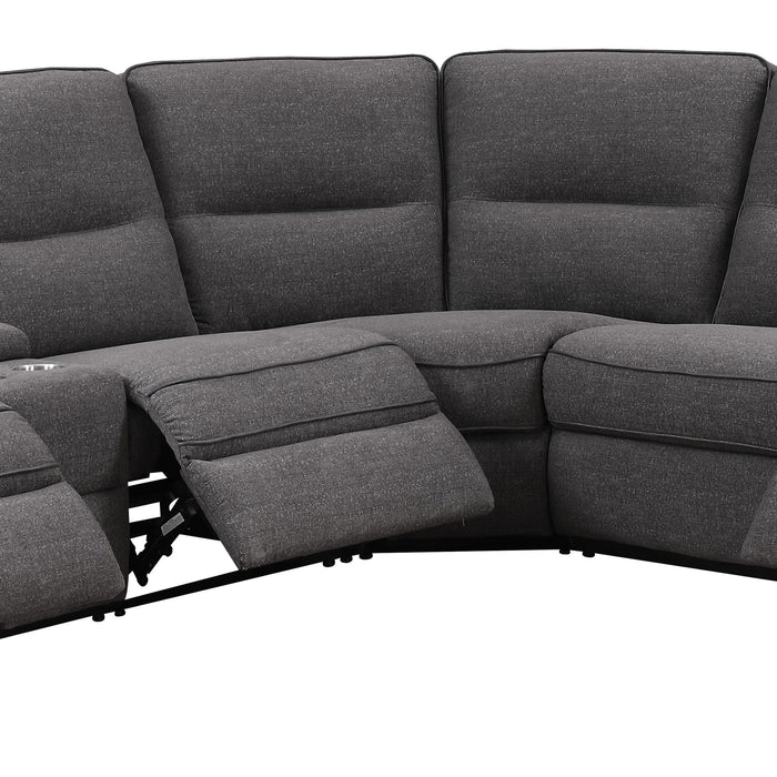 Alberta - 6 Piece Sectional - Charcoal Gray