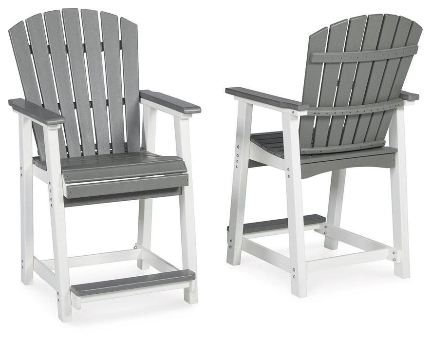 Transville - Barstool (Set of 2) - Gray / White
