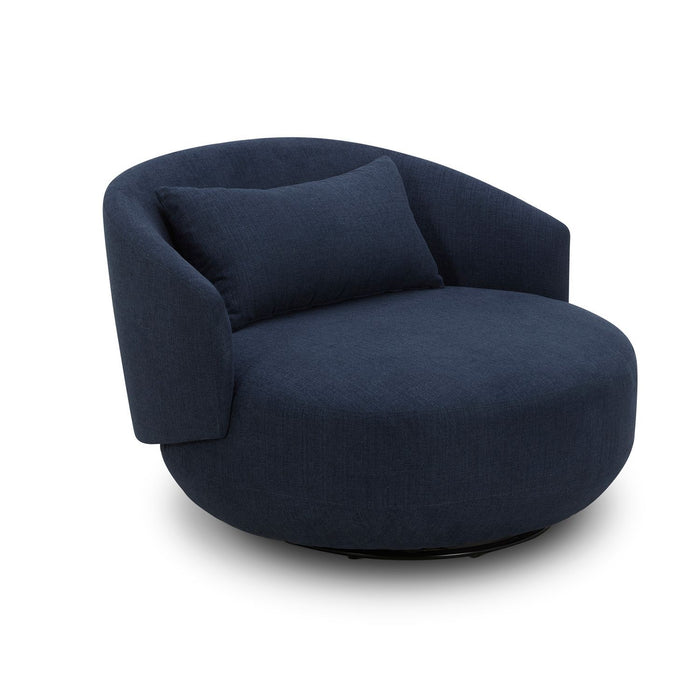 Haley - Upholstered Swivel Cuddler Chair