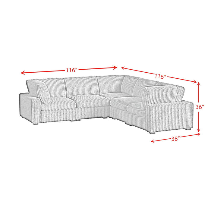 Esprit - 5 Piece Modular Set - Grand Cord Charcoal