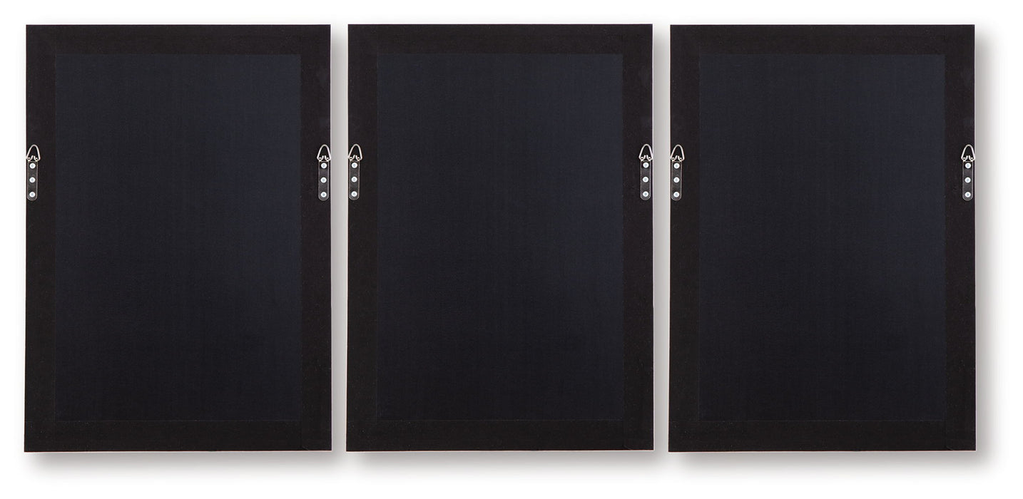 Honslow - Brown / Black / White - Wall Art Set (Set of 3)